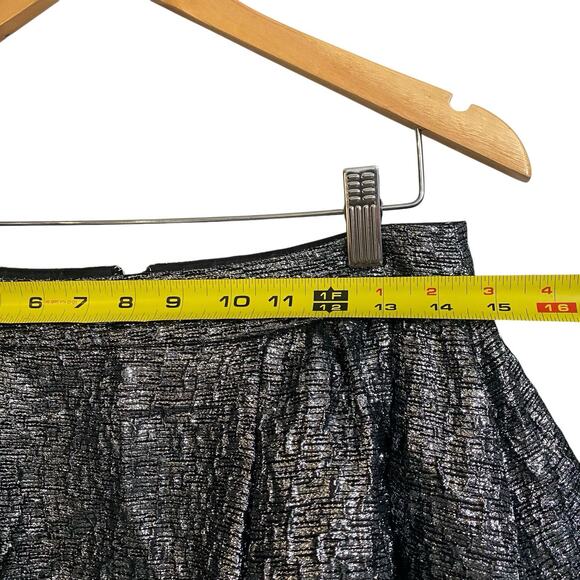 KATE SPADE NEW YORK METALLIC TWIRL REVERSE PLEAT COCKTAIL PARTY SKIRT SZ 0 $348 - Picture 7 of 11